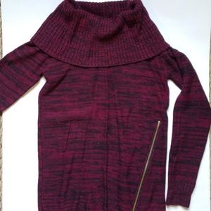 ❤ IZ Byer Long Sweater Dresses maroon size XS